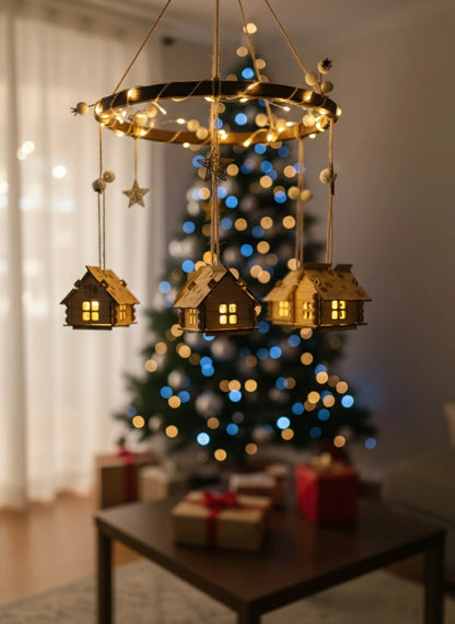 Wooden Christmas Ginger House DIY ornaments — Christmas Wooden Gift | Woodwaley