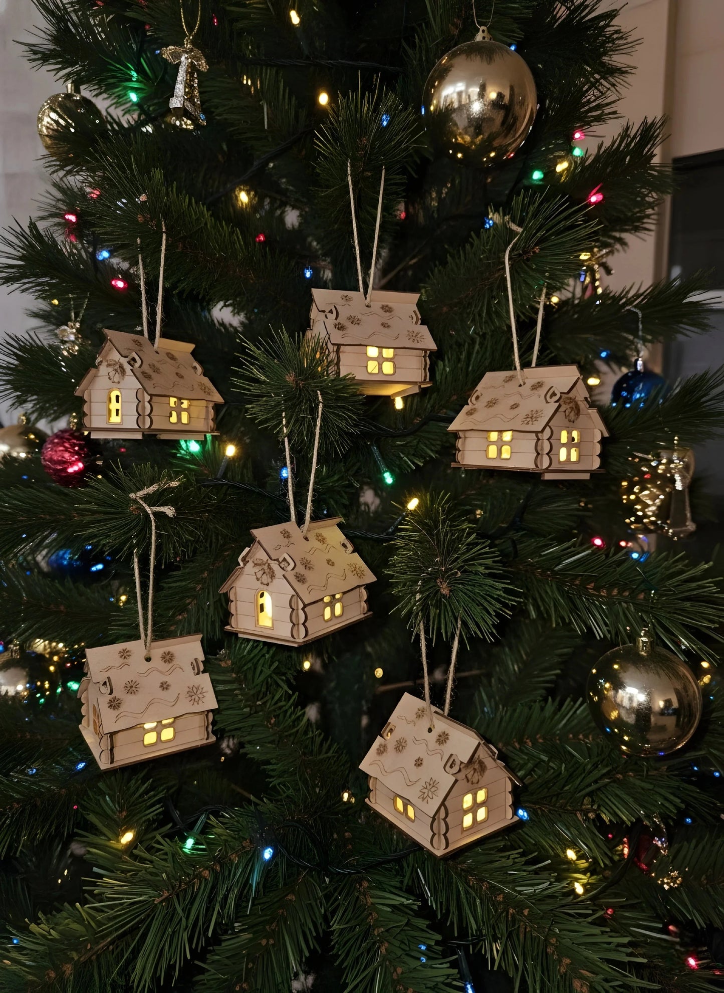 Wooden Christmas Ginger House DIY ornaments — Christmas Wooden Gift | Woodwaley