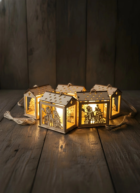 Glowman Gingerbread House With Light Christmas Ornaments