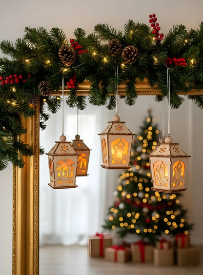 Glow and Gather Christmas Hanging Lamp Ornaments