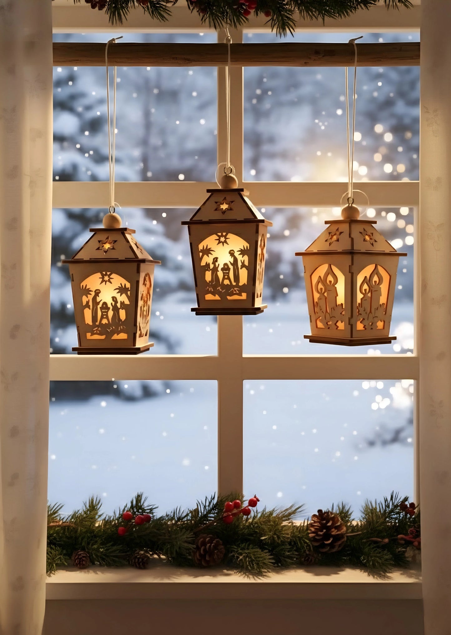 Glow and Gather Christmas Hanging Lamp Ornaments