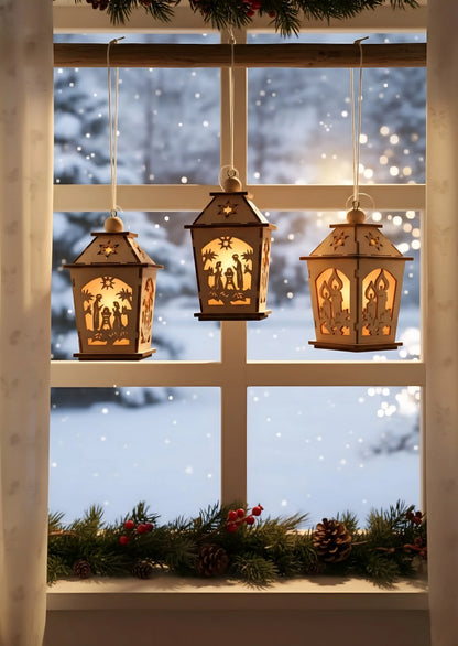 Glow and Gather Christmas Hanging Lamp Ornaments