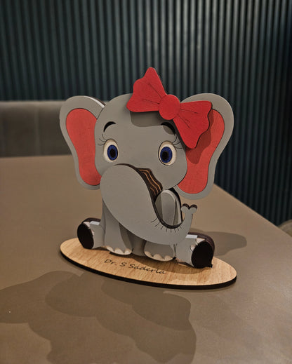 🐘 Baby Jambo The Spec Keeper — Personalized Wooden Elephant Eyeglass Stand