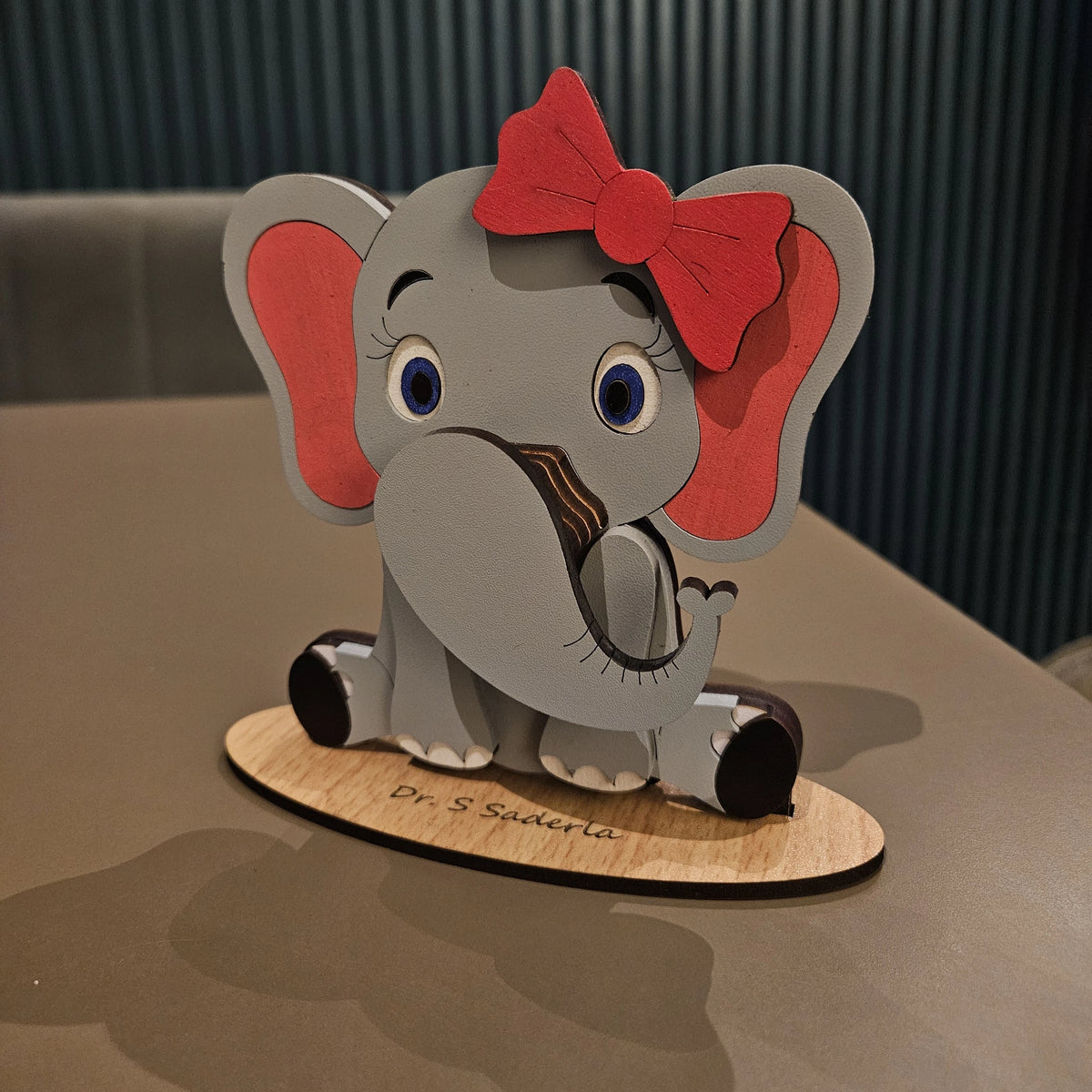 🐘 Baby Jambo The Spec Keeper — Personalized Wooden Elephant Eyeglass Stand