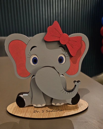 🐘 Baby Jambo The Spec Keeper — Personalized Wooden Elephant Eyeglass Stand