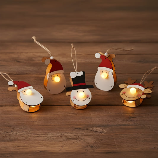 Jolly Santa Christmas Lights Ornaments