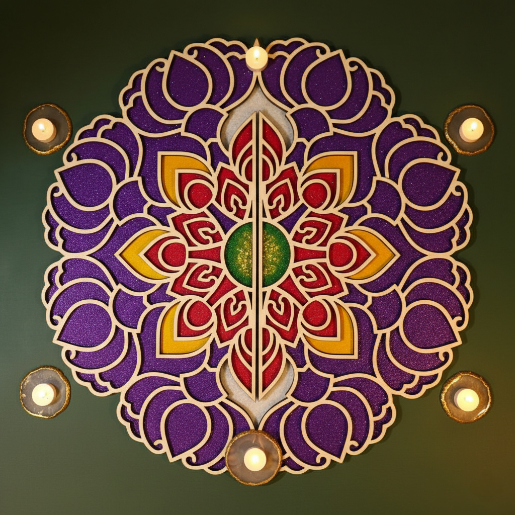 Mayur Art Rangoli - Ready to use Template