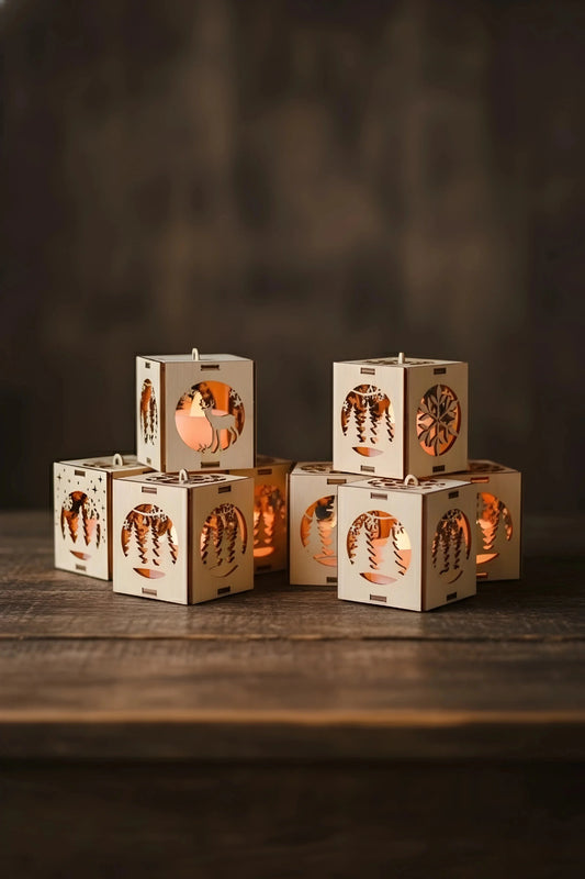 Merry Craft Christmas Ornament Lights — Christmas Wooden Gift | Woodwaley