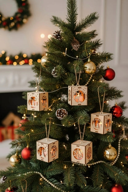 Merry Craft Christmas Ornament Lights — Christmas Wooden Gift | Woodwaley