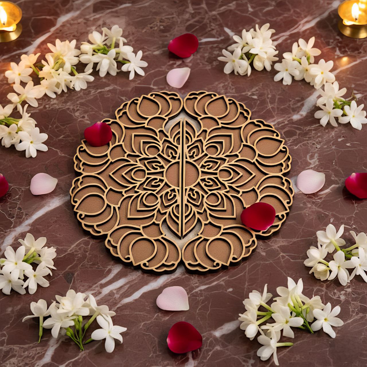 Mayur Art wooden Rangoli - Ready to use Template