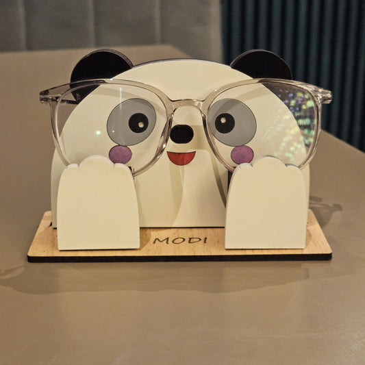 PikaBoo The Spec Keeper — Carved Wooden Eyeglass Stand for Desk, Gifting