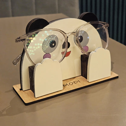PikaBoo The Spec Keeper — Carved Wooden Eyeglass Stand for Desk, Gifting