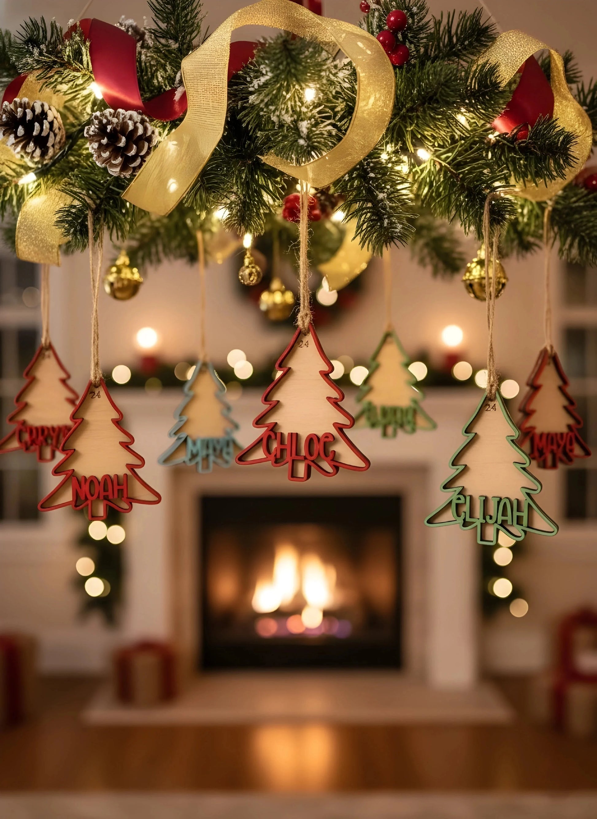 Pine Wonders Christmas Ornaments — Christmas Wooden Gift | Woodwaley