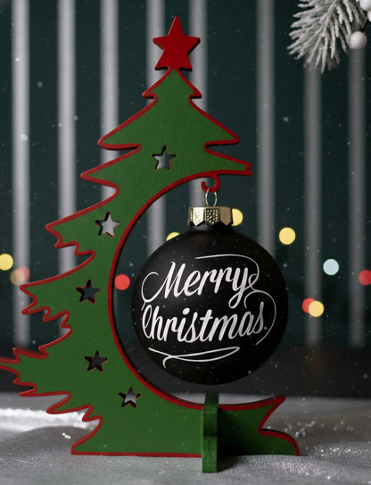 Wooden Merry Christmas Tree DIY Decoration — Christmas Wooden Gift | Woodwaley