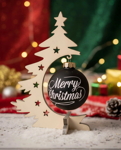 Wooden Merry Christmas Tree DIY Decoration — Christmas Wooden Gift | Woodwaley
