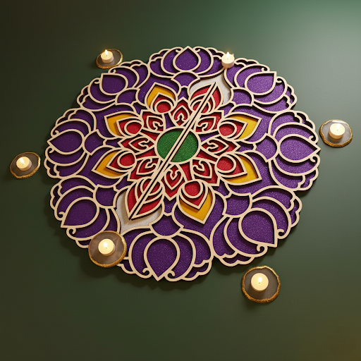 Mayur Art Rangoli - Ready to use Template