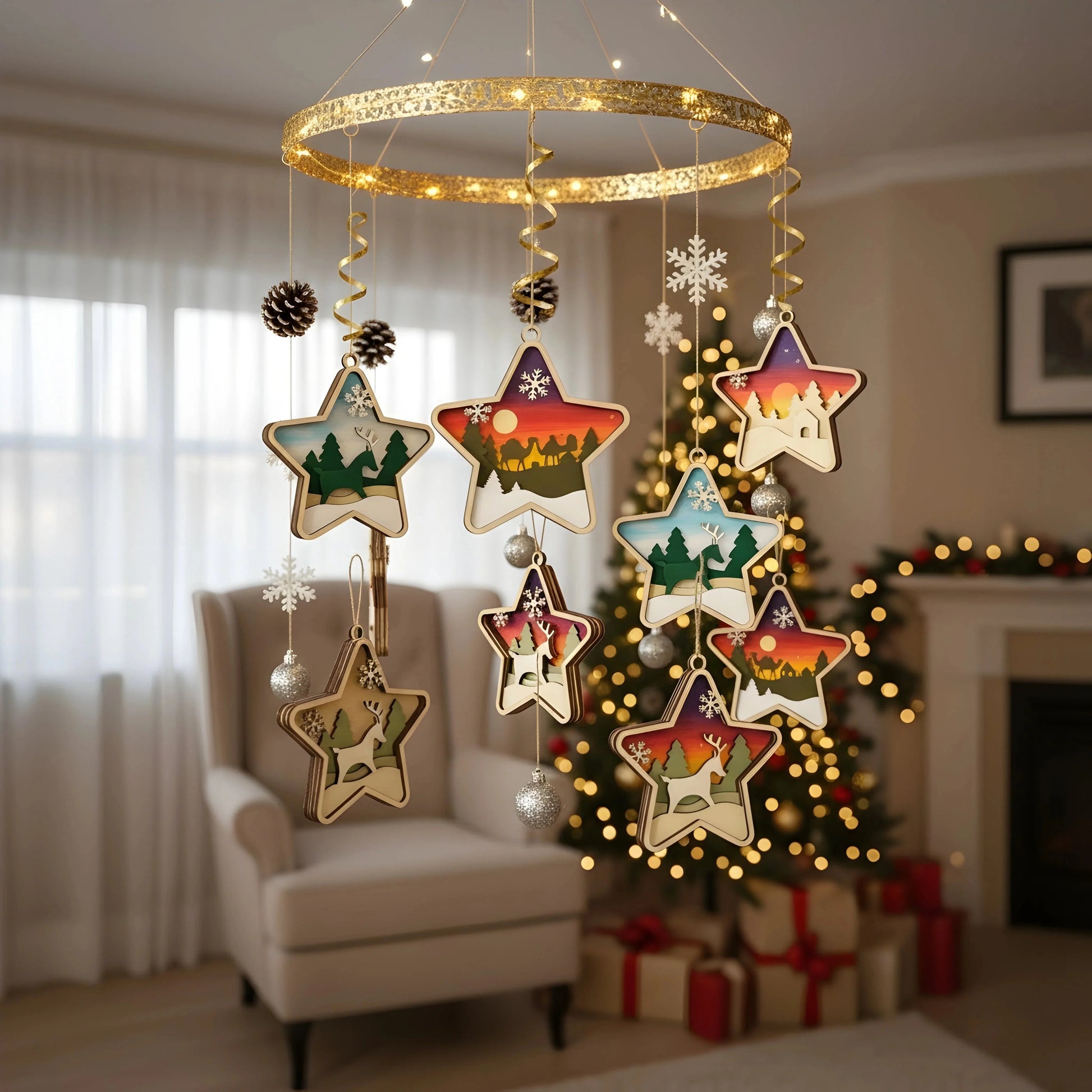 WinterWood Tales Christmas Ornaments — Christmas Wooden Gift | Woodwaley