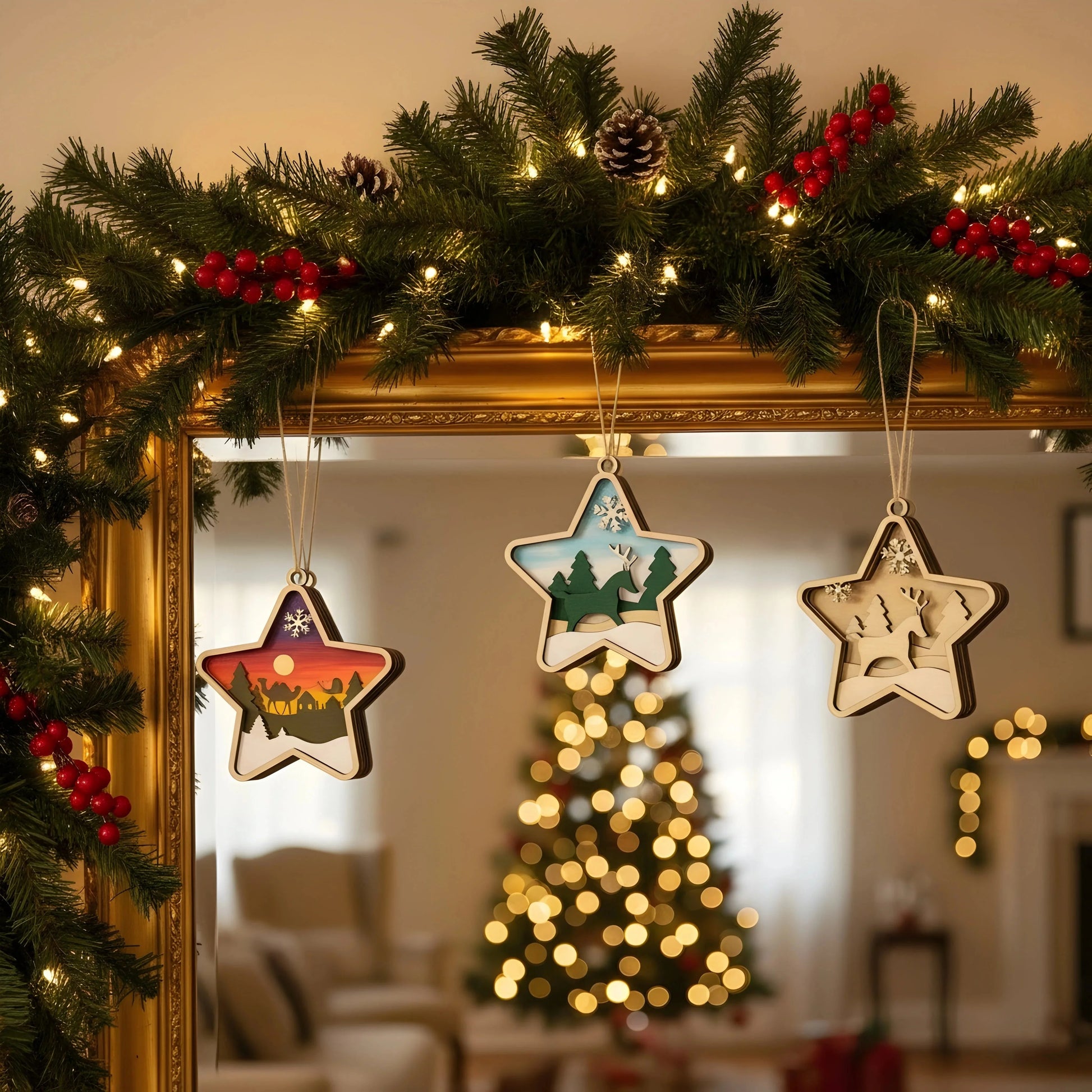 WinterWood Tales Christmas Ornaments — Christmas Wooden Gift | Woodwaley