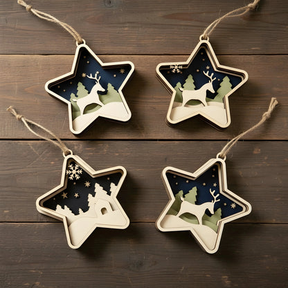 WinterWood Tales Christmas Ornaments — Christmas Wooden Gift | Woodwaley
